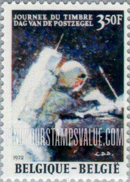 FindYourStampsValue: Stamp Day 1972: Astronaut on Moon