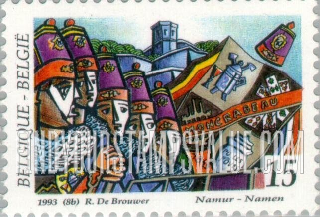 FindYourStampsValue: Folklore: Royal Moncrabeau Folk Group, Namur
