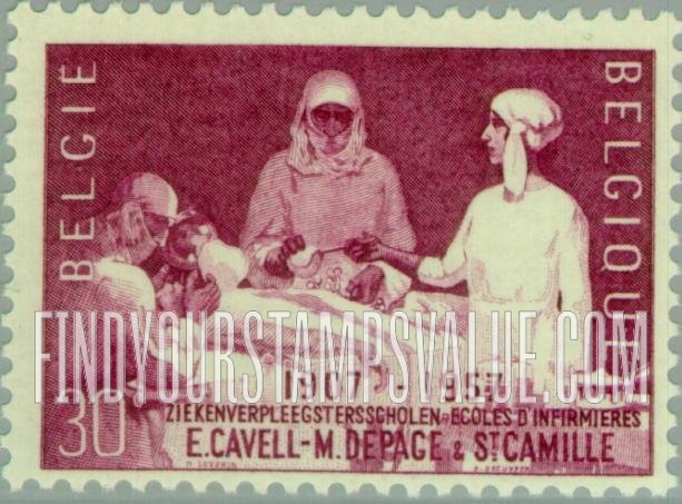FindYourStampsValue: Queen Elisabeth Assisting at Operation, by Allard L’Olivier