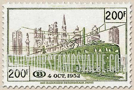 FindYourStampsValue: Parcel Post and Railway: Electric Train, 1952