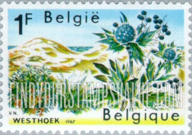 FindYourStampsValue: Dunes, beach grass, privet and blue thistles