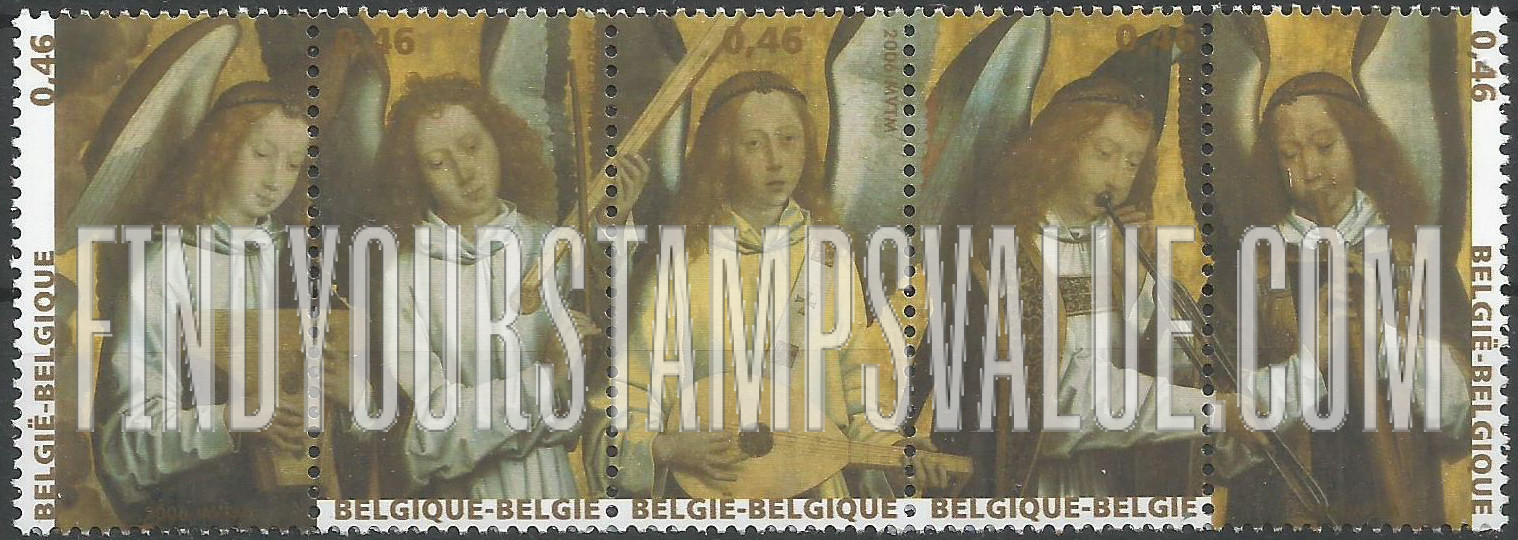 FindYourStampsValue: Angels painted by Hans Memling