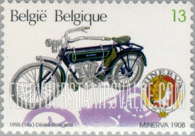 FindYourStampsValue: Classic Motorcycles: 1908 Minerva