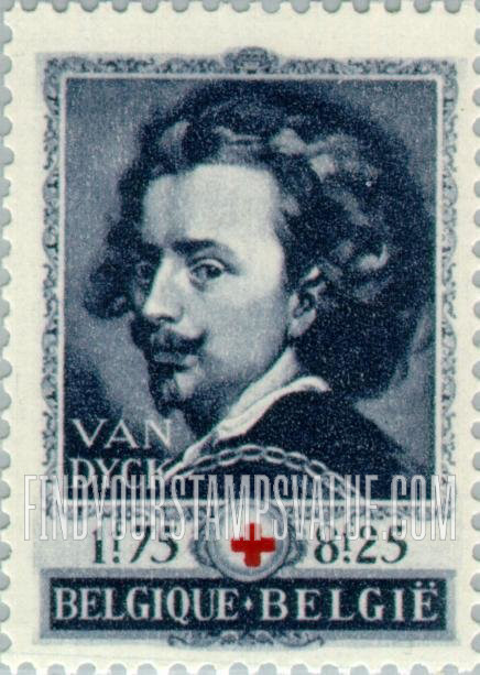 FindYourStampsValue: Semi-Postal: Sir Anthony Van Dyck, Self-portrait