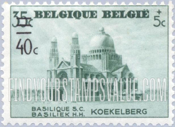 FindYourStampsValue: Semi-Postal: Basilica of Koekelberg