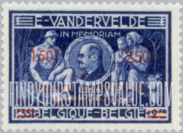 FindYourStampsValue: Air Post Semi-Postal: Vandervelde, Laborer and Family