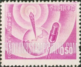 FindYourStampsValue: Globe, Radio Tower and Microphone - 地球仪,无线电塔和麦克风