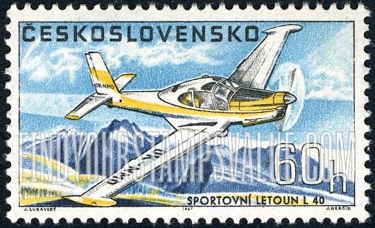 FindYourStampsValue: AIR POST STAMPS - Airplanes: Sports plane L-40
