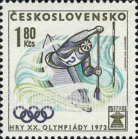 FindYourStampsValue: Canoeing, Olympic Rings and Emblem