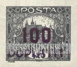 FindYourStampsValue: POSTAGE DUE STAMPS - Hradcany at Prague: Surcharged in Violet