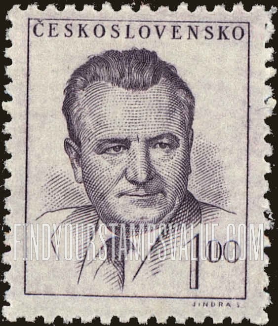 FindYourStampsValue: President Klement Gottwald: Gottwald Type of 1948-49