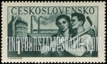 FindYourStampsValue: Factory and Young Couple with Tools