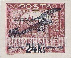 FindYourStampsValue: AIR POST STAMPS - Hradcany at Prague: Surcharged in Blue