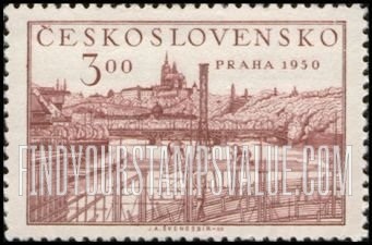 FindYourStampsValue: Prague, 1950: Scenic Type of 1950