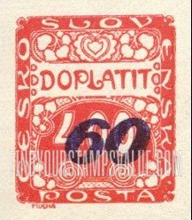 FindYourStampsValue: POSTAGE DUE STAMPS - Number Value: Surcharged in Violet