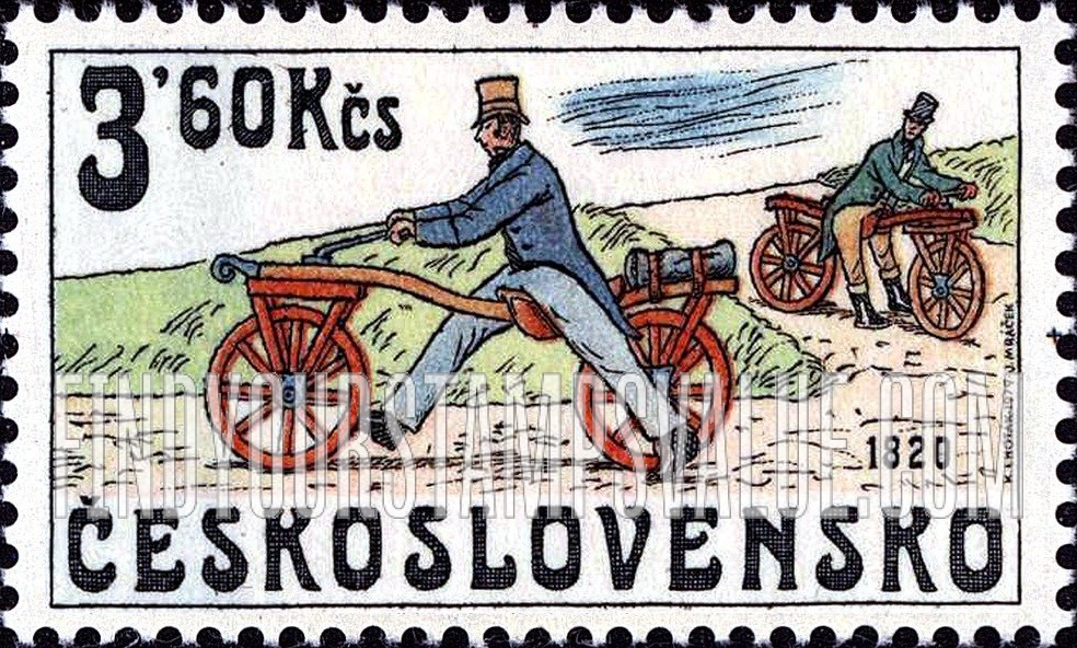 FindYourStampsValue: Bicycles from: “Bone Shaker” Bicycles, 1820