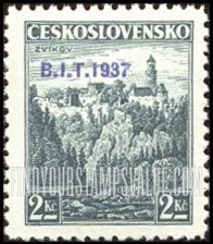 FindYourStampsValue: Castle at Zvikov: Stamps of 1936-37 Overprinted in Violet