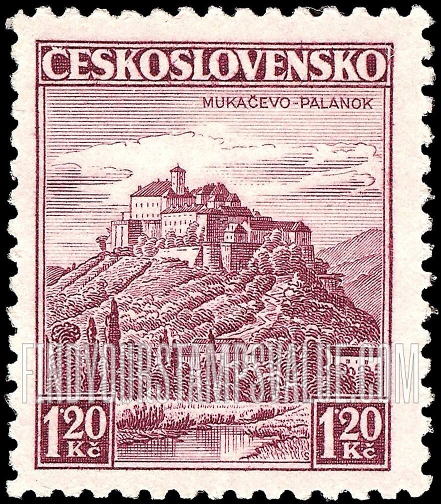 FindYourStampsValue: Castle Palanok near Mukacevo