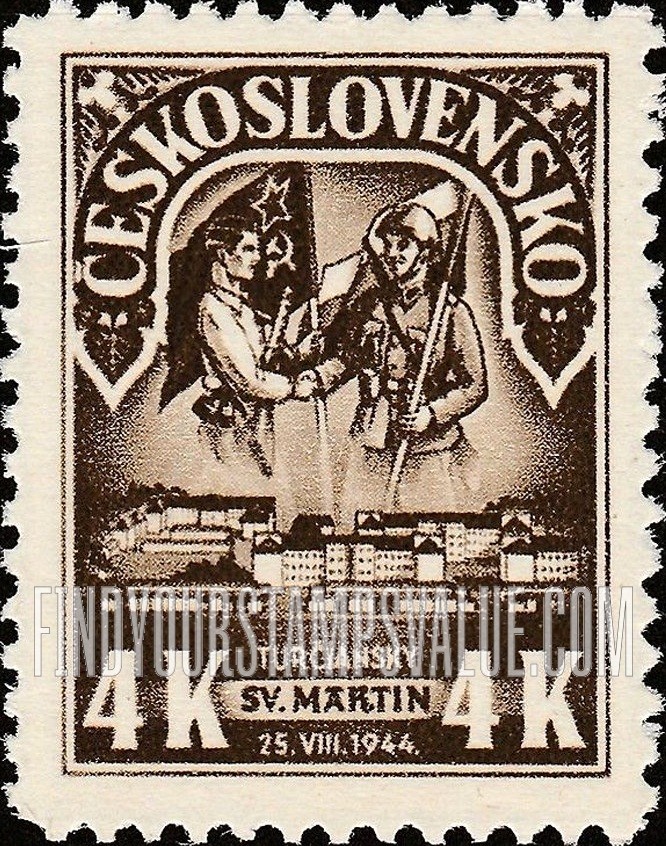 FindYourStampsValue: Patriot Welcoming Russian Soldier, Turciansky