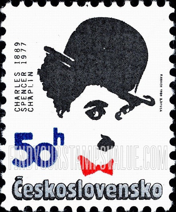 FindYourStampsValue: Famous men: Charlie Chaplin (1889-1977)