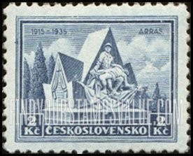 FindYourStampsValue: Monument to Czech Heroes at Arras, France