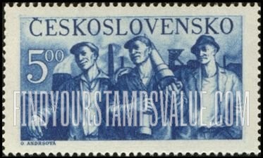 FindYourStampsValue: Three workers leaving factory