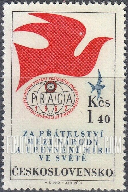 FindYourStampsValue: AIR POST STAMPS - “PRAGA” emblem and Dove