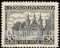 FindYourStampsValue: 10th anniversary of Czech independence: Hradec Castle