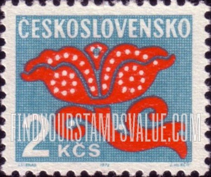 FindYourStampsValue: POSTAGE DUE STAMPS - Stylized Flower