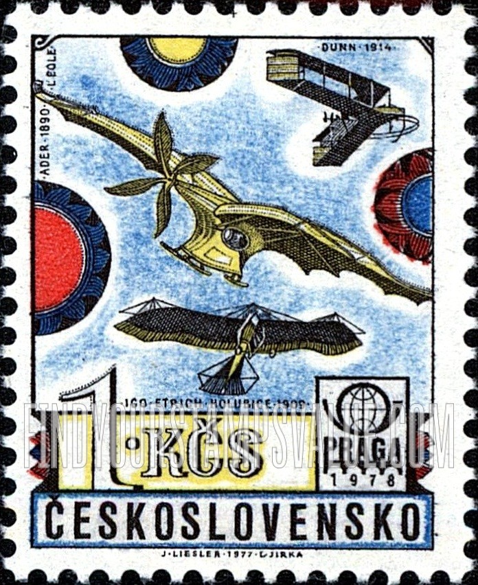FindYourStampsValue: AIR POST STAMPS - PRAGA ’78 Emblem and Ader, 1890, L’Eole & Dunn, 1914