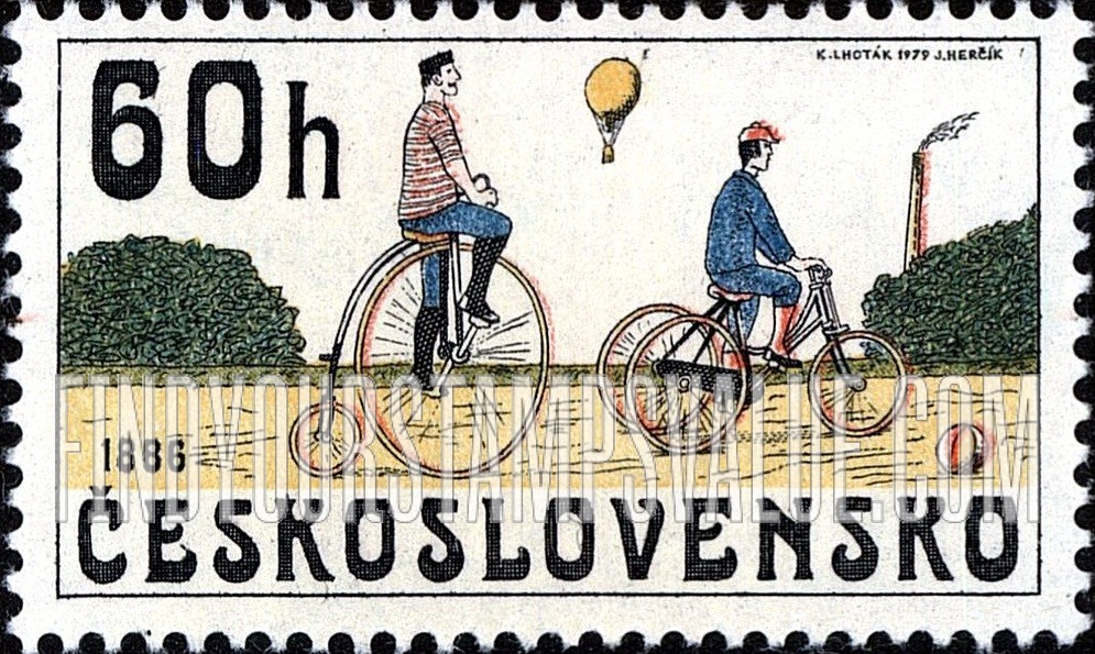 FindYourStampsValue: Bicycles from: “Bone Shaker” Bicycles, 1886