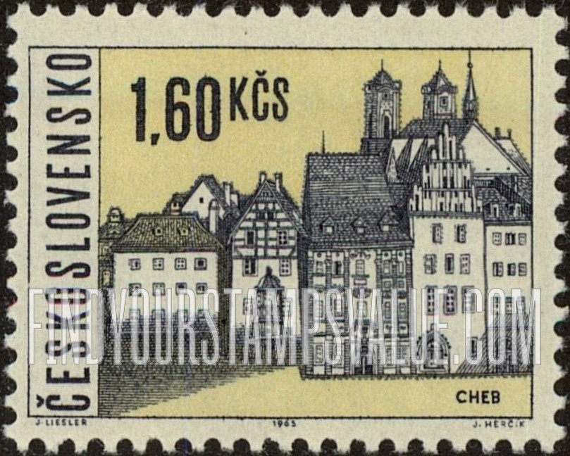 FindYourStampsValue: Views of Towns: Cheb