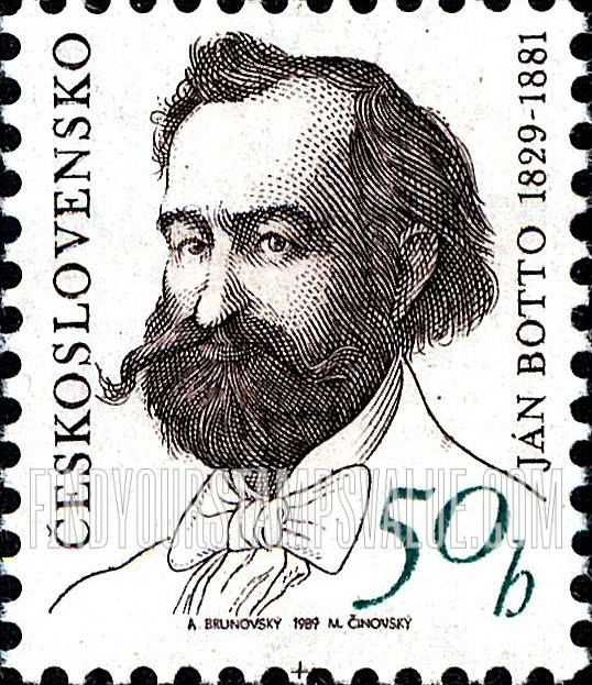 FindYourStampsValue: Famous men: Jan Botto (1829-1881)