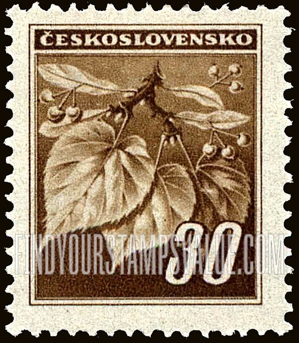 FindYourStampsValue: Linden Leaves and Buds