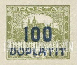 FindYourStampsValue: POSTAGE DUE STAMPS - Hradcany at Prague: Surcharged in Blue