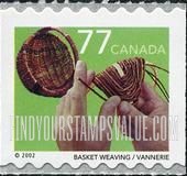 FindYourStampsValue: Traditional Handiwork Type of 1999: Basket weaving
