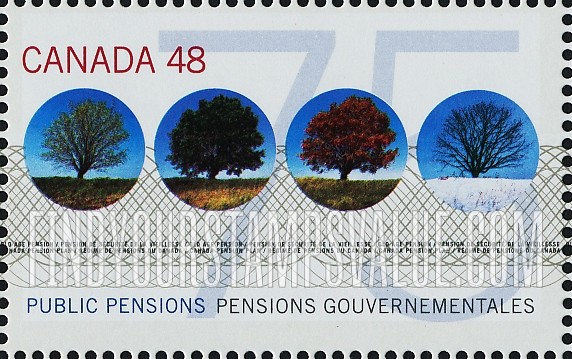 FindYourStampsValue: Public Pensions, 75th Anniversary