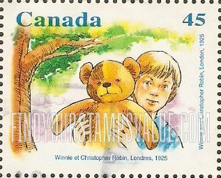 FindYourStampsValue: Winnie the Pooh: Winnie, Christopher Robin, 1925