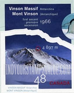 FindYourStampsValue: International Year of Mountains: Vinson Massif, Antarctica