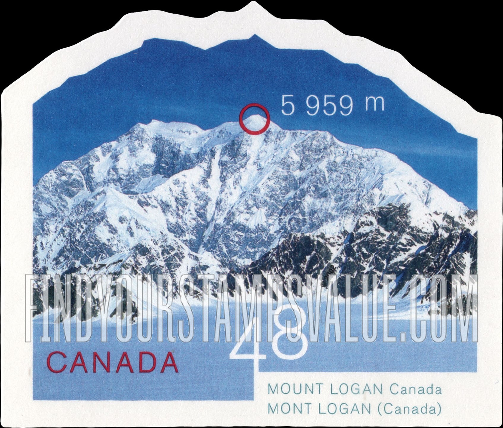 FindYourStampsValue: International Year of Mountains: Mount Logan, Canada
