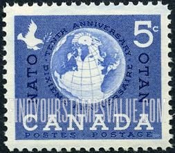 FindYourStampsValue: Globe and Dove