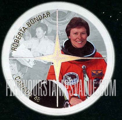 FindYourStampsValue: Canadian Astronauts: Roberta Bondar