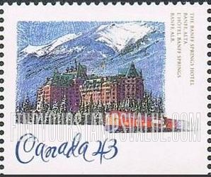 FindYourStampsValue: Booklet Stamp,  Historic Canadian Pacific Railway Hotels: Banff Springs, Banff, Alberta