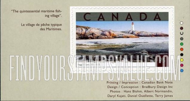 FindYourStampsValue: Tourist Attractions Type of 2001: Peggy’s Cove, Nova Scotia