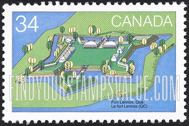 FindYourStampsValue: Fort Lennox, Quebec