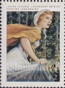 FindYourStampsValue: Canadian Folklore: Laura Secord, patriot.