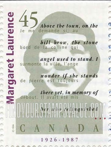 FindYourStampsValue: Authors: Margaret Laurence (1926-87)