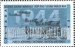 FindYourStampsValue: World War II Type of 1989: Tactical Air Forces