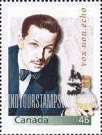 FindYourStampsValue: Medical Innovators: Dr. Armand Frappier (1904-91), microbiologist, holding flask