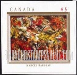 FindYourStampsValue: “Le tumulte à la machoire crispée,” Marcel Barbeau
